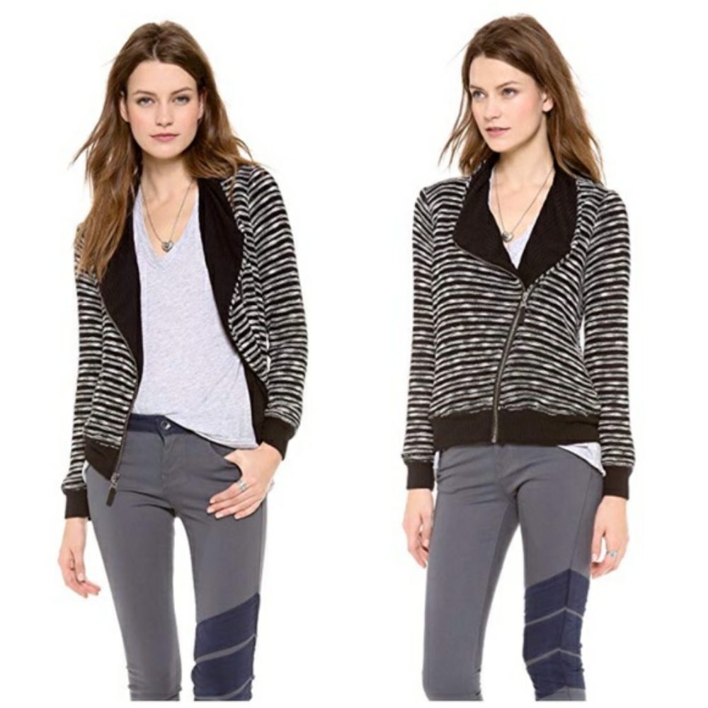 Splendid knit moto jacket size medium
